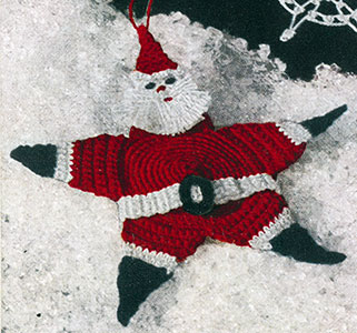 Santa Claus Star Ornament Pattern