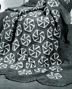 Pin Wheel Afghan Pattern #1702