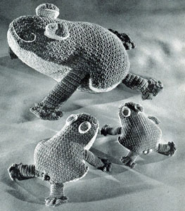 Crocheted Frogs Pattern