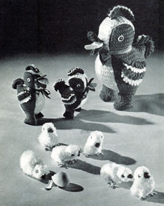 Hens and Baby Chicks Pattern