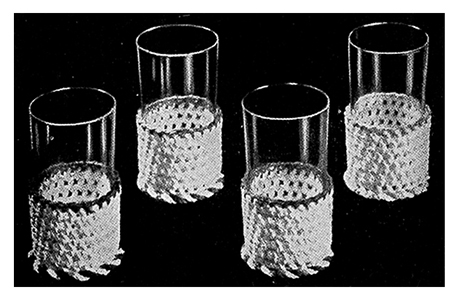 Ruffed Glass Jackets Pattern