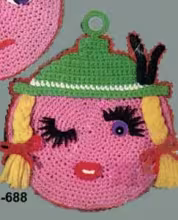 Funny Face Pot Holder Pattern #S-688