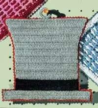 High Hat Pot Holder Pattern #S-708
