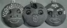 Ma, Pa and Baby Potholders Pattern #9370