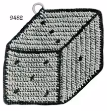 Dice Potholder Pattern #9482
