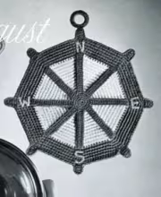 Ship's Wheel Potholder Pattern #S-364