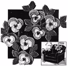 Pansy Chairback Set Pattern #R2618