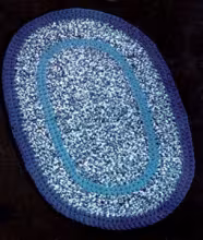 Variegated Crocheted Oval Rug Pattern