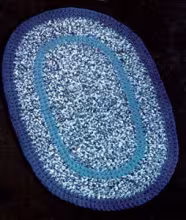 Variegated Crocheted Oval Rug Pattern