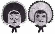 Sunbonnet Twins Potholder or Hot Plate Mats Pattern