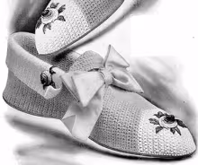 Ladies' Crochet Slippers Pattern #1014