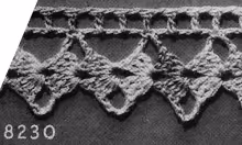 Collar & Cuff Edging #8230 Pattern