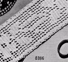 Filet Crochet Insertion Pattern #8386