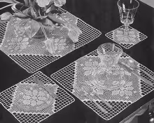 Modern Squares Luncheon Set Pattern #7264
