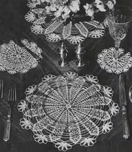 Flower Spoke Luncheon Set Pattern #7550