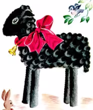Blackie Black Lamb Stuffed Animal Pattern #PC-1506