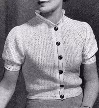 Crocheted Barette Stitch Blouse Pattern #122