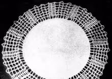 Doily with Two Colored Mesh Edging Pattern