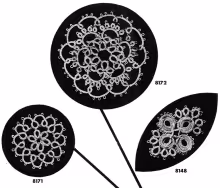 Tatting Medallion Patterns #8171, #8172, #8148