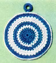 Blue and White Potholder Pattern