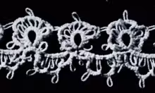 Tatted Wedding Cake Lace Edging #1834