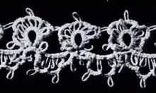 Tatted Wedding Cake Lace Edging #1834