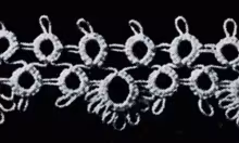 Tatted Wedding Cake Lace Edging #1837
