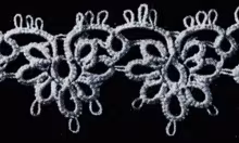 Tatted Wedding Cake Lace Edging #1839