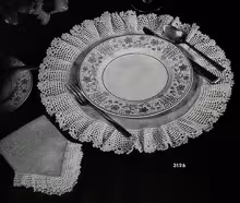 Round Luncheon Set Pattern #3126