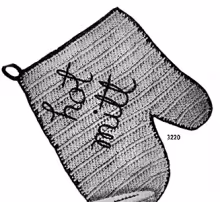 Hot Mitt Potholder Pattern #3220