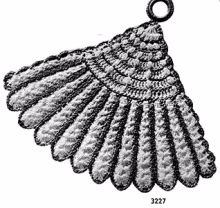Fan Potholder Pattern #3227