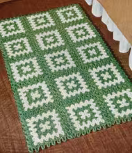 The Green and White Rug Pattern